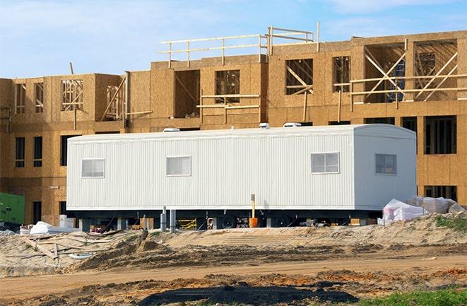 rental office trailers at a construction site in Canton